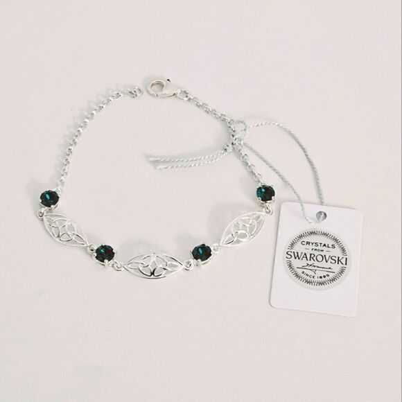 NWT, Swarovski crystal and Sterling Silver bracelet. - Picture 1 of 3